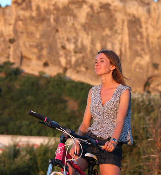 Pause sur la via Rhôna à vélo