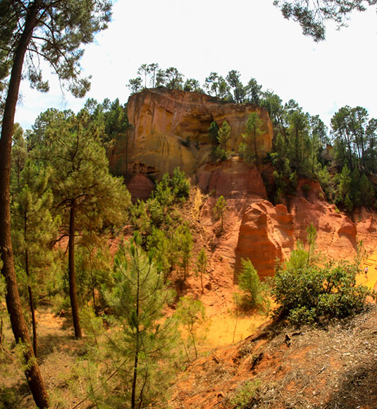 De okerlandschappen van de Luberon